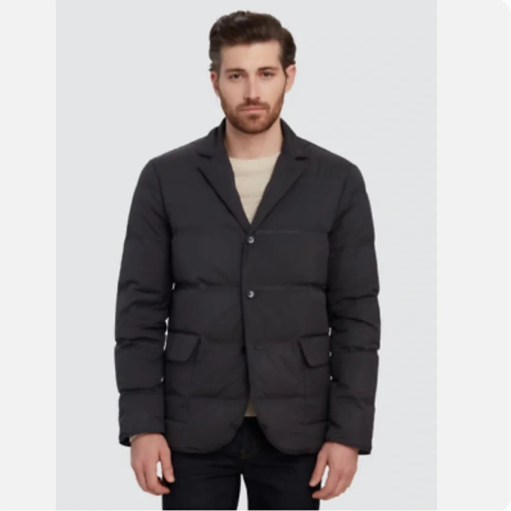 NWT BLDWN Mens Designer Flavin double sided Puffer black jacket